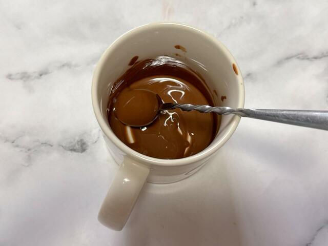 1つ目を作ってもチョコがこのくらい残りました!