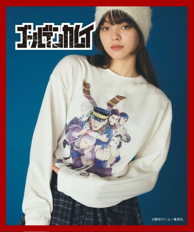 ゴールデンカムイロングスリーブTシャツ（UNISEX）　¥4,990 / サイズ FREE / カラー ホワイト