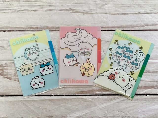 ちいかわ A6クリアファイル3ポケット2／各税込110円