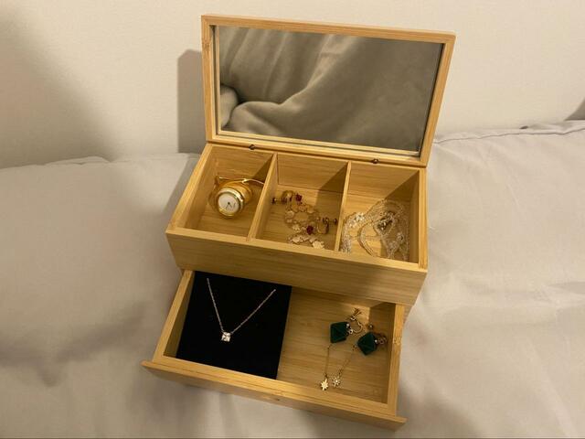 【IKEA　DRAGAN ドラガン ジュエリーボックス】鏡付きで2,000円以下！中身を見せない収納派さんにおすすめ
