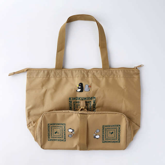 【Suicaのペンギン×紀ノ国屋】底マチ部分が折りたたみ時の側面となり、ここにもSuicaのペンギンがプリントされています