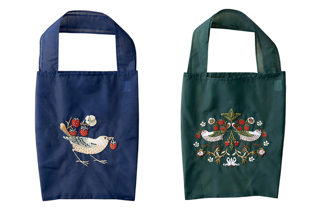 【Jubilee ウィリアムモリス柄 オーガンジー 刺繍エコトートバッグ】全2種・各税込6,600円