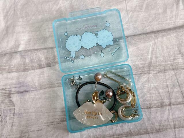 【ちいかわステショBOX クリアケース】アクセサリー類を持ち運ぶときにも便利！