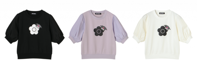 【マリークヮント×クロミ】コラボ商品：パフプルオーバー（全3種）各8,800円（税込）