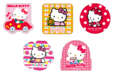 G賞ステッカーSET（全6種）【Happyくじ『HELLO KITTY 50th〜ハッピーアニバーサリー★〜』】