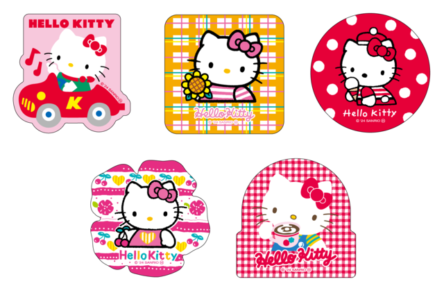 G賞ステッカーSET（全6種）【Happyくじ『HELLO KITTY 50th〜ハッピーアニバーサリー★〜』】