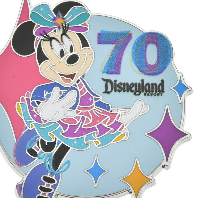 ミニー ピンバッジ DISNEYLAND RESORT 70TH CELEBRATION 1,400円