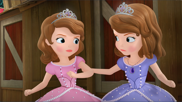 魔法の影響で悪いソフィアが誕生? （「ふたりのソフィア」より）