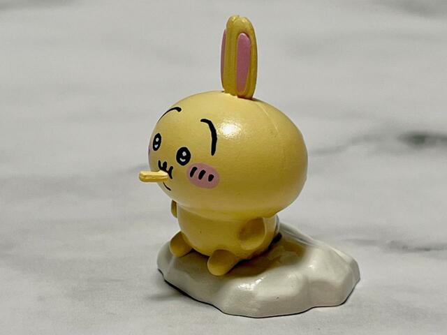 うさぎもアイスを手に持たずにくわえるスタイル！