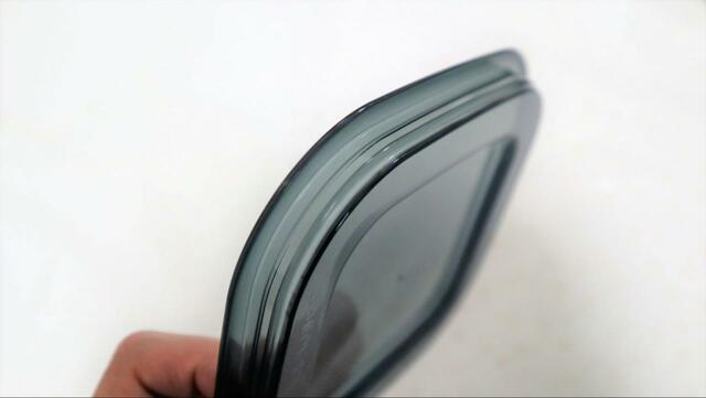 【セリア とにかく洗いやすい保存容器】蓋のふちがフラット、曲線が美しい