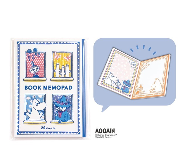 【郵便局 おくるシリーズ】「ブック型メモパッド」（ムーミン）20枚 400円