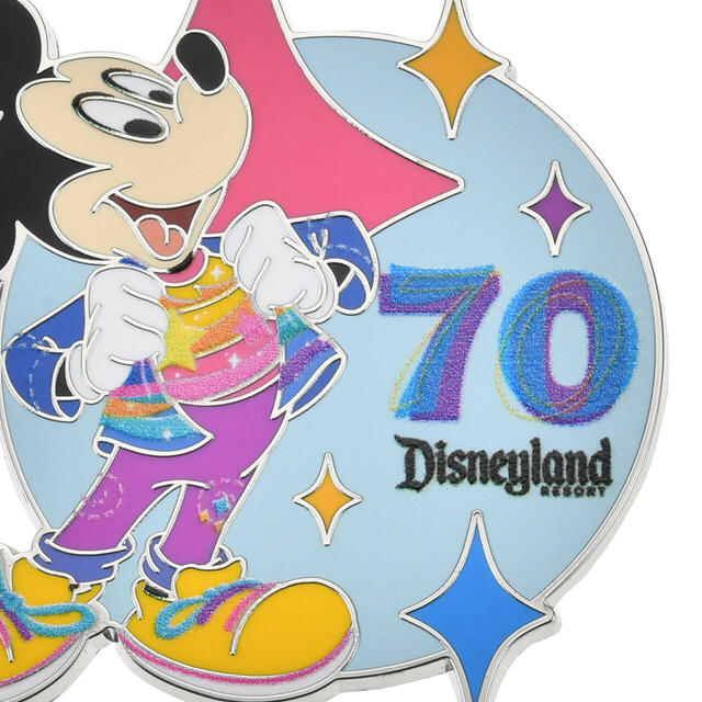 ミッキー ピンバッジ DISNEYLAND RESORT 70TH CELEBRATION 1,400円