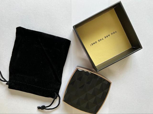 【Francfranc ブロンシュ LEDコンパクトミラー ブラック】大人の女性にぴったりのデザイン！