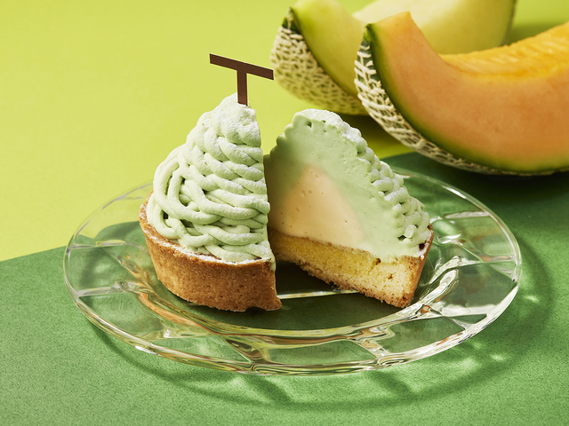 「メロンのモンブランタルト」＜単品 539円＞【プロントからオリジナルメロンソースを用いたドリンク＆スイーツが新登場】