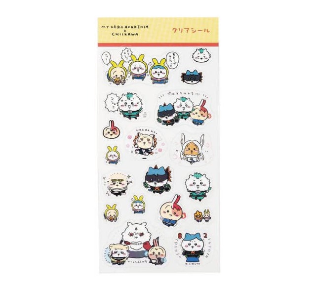 【ヒロアカ×ちいかわ】クリアシール550円※お一人さま1点まで