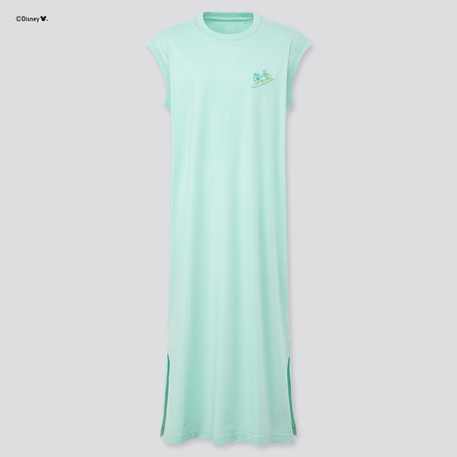 【WOMEN】ミッキー アロハ ワンピース（ノースリーブ）¥1,990