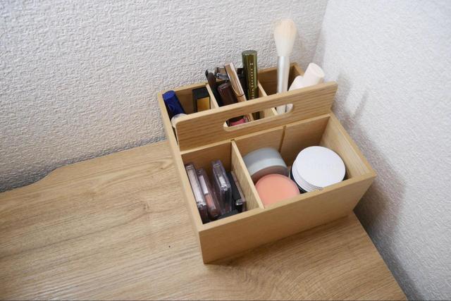 【無印良品 木製小物収納】持ち手がついていて便利！