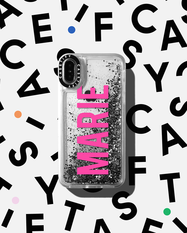 イニシャルグリッターケース