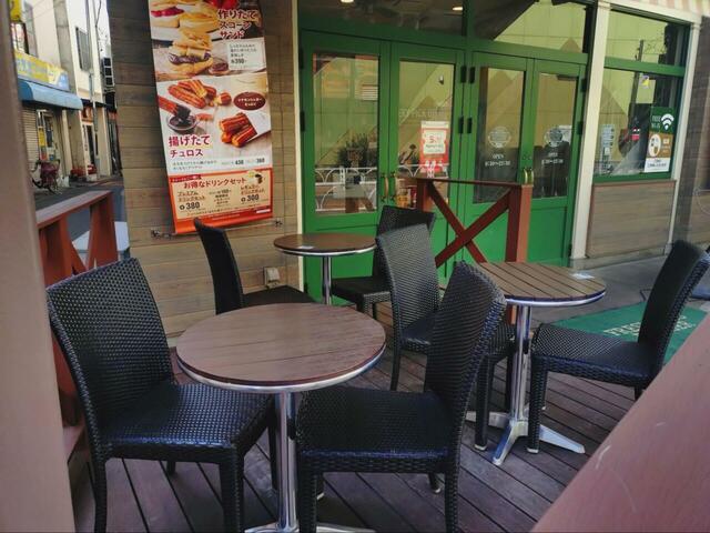 【フレッシュネスバーガー　モーニング】フレッシュネスバーガー千歳船橋店のテラス席