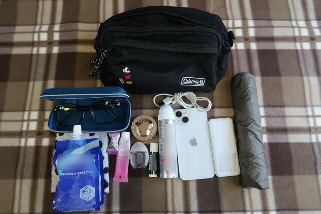 最低限の持ち物でパークへGO