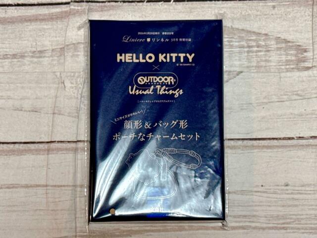 付録は「HELLO KITTY×OUTDOOR PRODUCTS Usual Things（ハローキティ × アウトドアプロダクツ）ミニサイズがかわいい！顔形＆バッグ形ポーチなチャームセット」