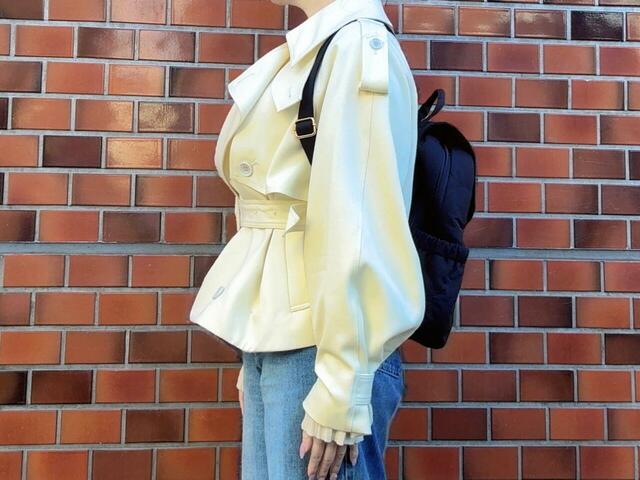 身長155cmの筆者が背負ってみました【しまむら】レディース キルトナイロンリュック（yumi×ラクっと！お手軽はっ水バッグ）