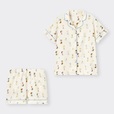 サテンパジャマ(半袖&ショートパンツ) Peanuts ¥2,990