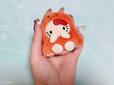 キティちゃんのマスコットは約全長7.3cm