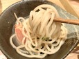 お出汁と麺を合わせると全く違うスパゲティに！