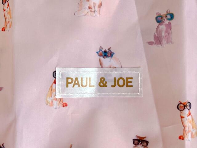 【ゼクシィ6月号】「付録：PAUL＆JOE（ポール＆ジョー）エコバッグ＆ポーチ2点セット」ポール＆ジョーのゴールドのロゴタグ付き！