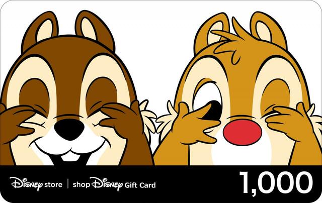 ディズニーストアギフトカード　プラスチックタイプ1,000円
