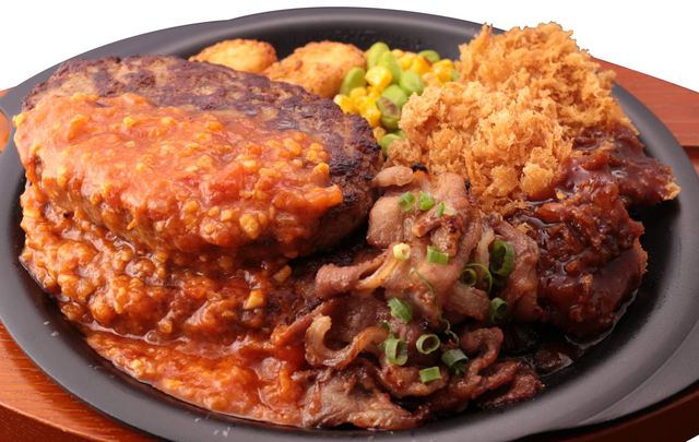 肉盛り!倍バーグワイルドプレート