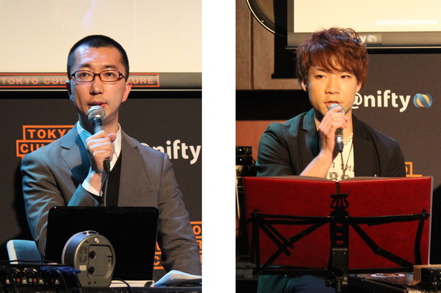 イケメソ男子に癒されナイト:左)涙活プロデューサー・寺井広樹さん 右)司会進行の河野智平さん(声優/actor-noix)