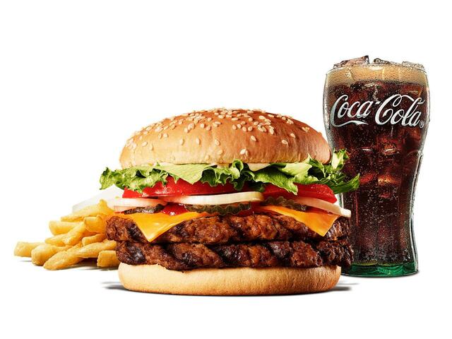 「ダブルワッパー(R) チーズ セット」<1,340円→1,040円(300円引き)>【バーガーキングが「春のワッパー(R)祭り」開催】