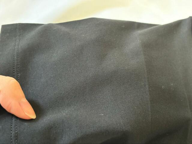 【UNIQLO エアリズムコットンTワンピース/半袖】素材は綿70％、ポリエステル30％。サラサラした手触りで気持ち良い生地感です♪