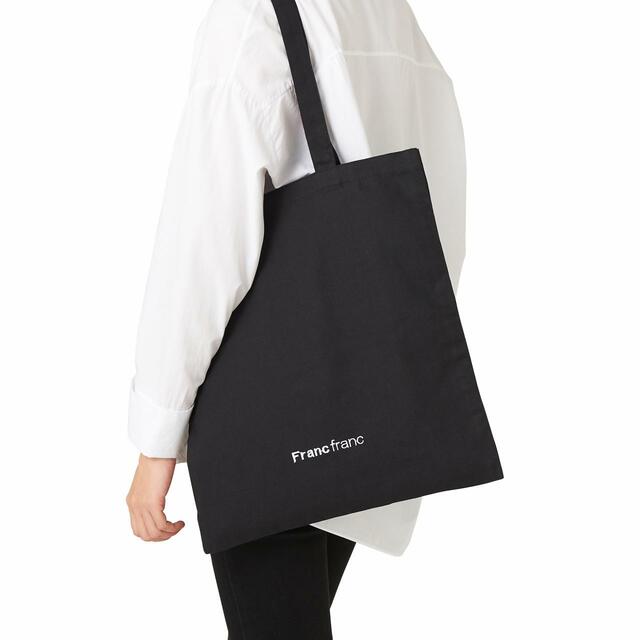 【Francfrancのバッグ売上ランキング 6位】「ロゴトート S ブラック」1,300円（税込）