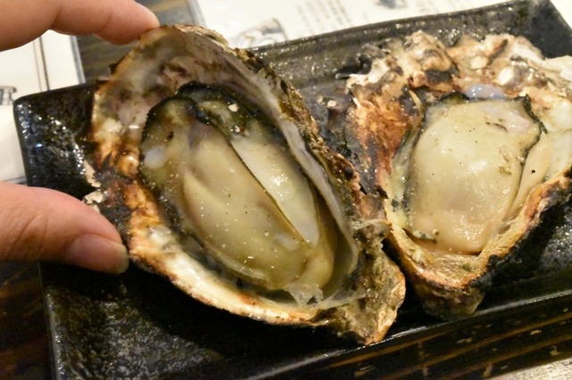 大ぶりの牡蠣