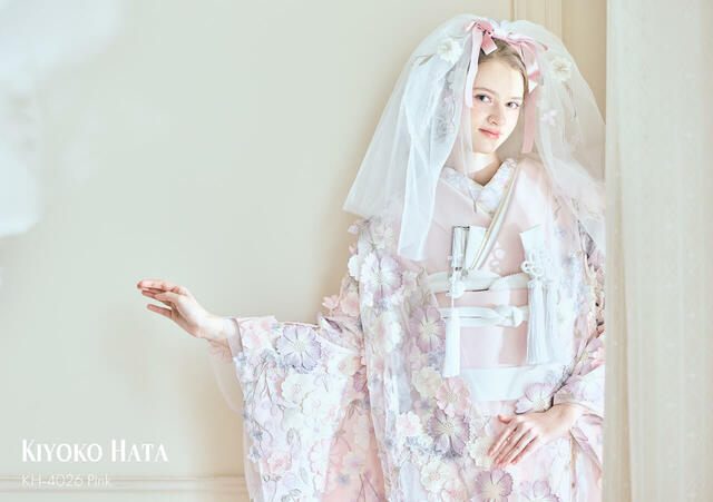 【クラウディア】KIYOKO HATA（キヨコハタ）新作ウェディングドレス｜KH-4026_Pink