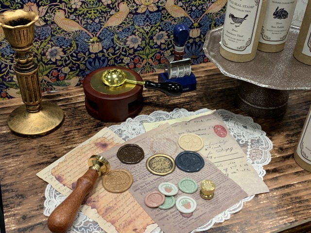 ウィリアムモリスの苺泥棒のシーリングスタンプセット