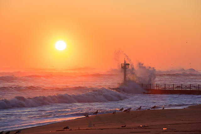 鏡浦海水浴場　写真提供：江原道、韓国観光公社