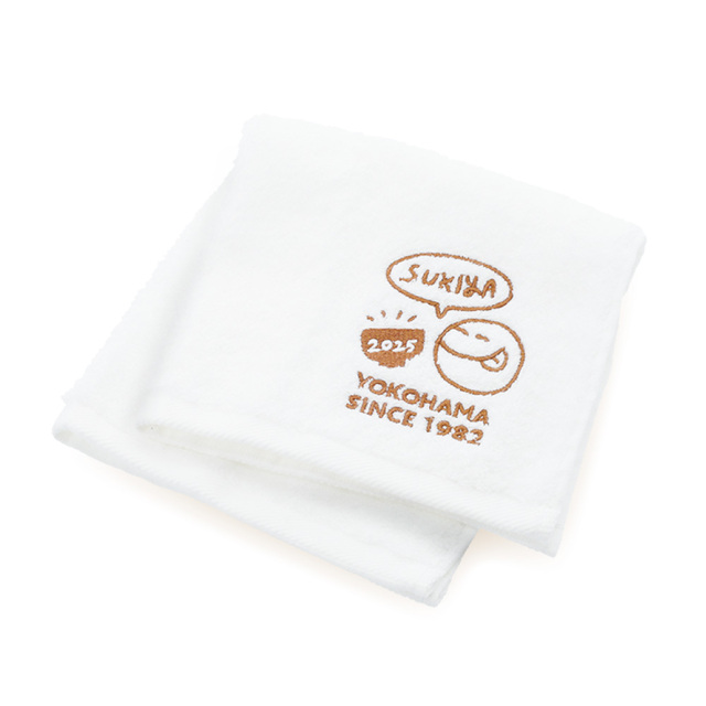 「すき家オリジナル ハンドタオル」＜サイズ：W340×H360mm＞【全国のすき家で利用できる“3,500円分クーポン”と“オリジナルグッズ”が詰まったすき家の福袋「SMILE BOX 2025」発売！】