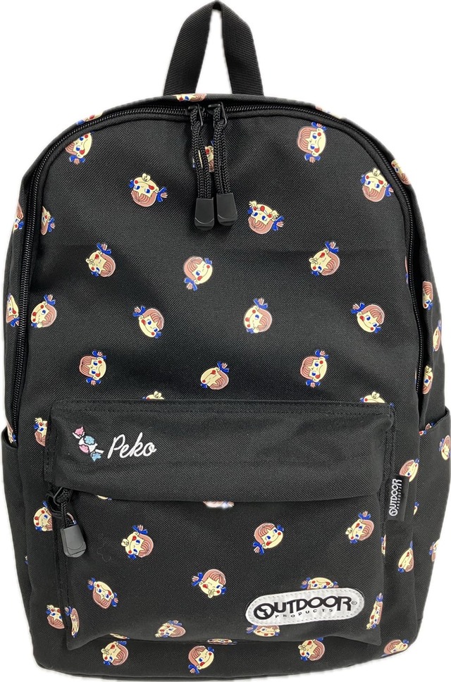 【不二家】いろいろな表情のペコちゃんが楽しめるかわいいデザイン! Peko×OUTDOOR PRODUCTS 限定アイテム発売 / デイパック