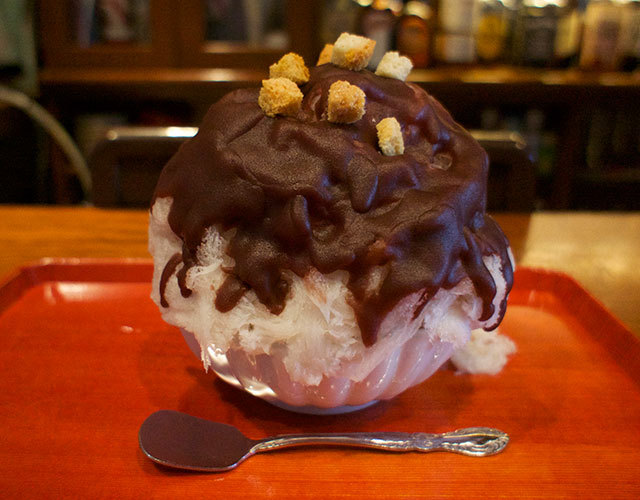 かき氷喫茶 バンパク／しるこコーヒー 800円