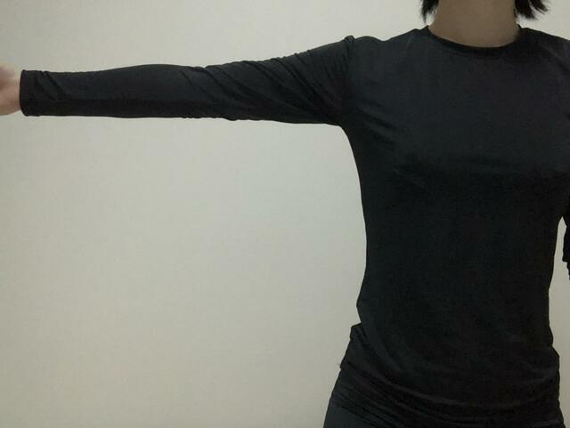 【ワークマン レディースクールシールドネオ冷感長袖クルーネック】締め付け感もなし