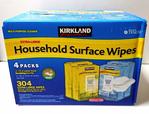 カークランドシグネチャー　ハウスホールドワイプ　4パック（計304枚）　1448円