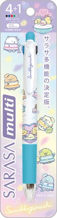 【すみっコぐらし新商品「サラサマルチ 4＋1」1,210円】4色ボールペン＋シャープペンシルで使い勝手抜群♪