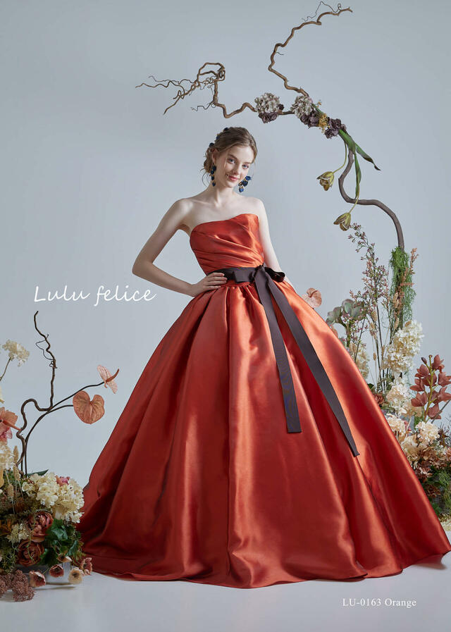 「Lulu felice（ルル・フェリーチェ）」新作ウェディングドレス　LU-0163_Orange
