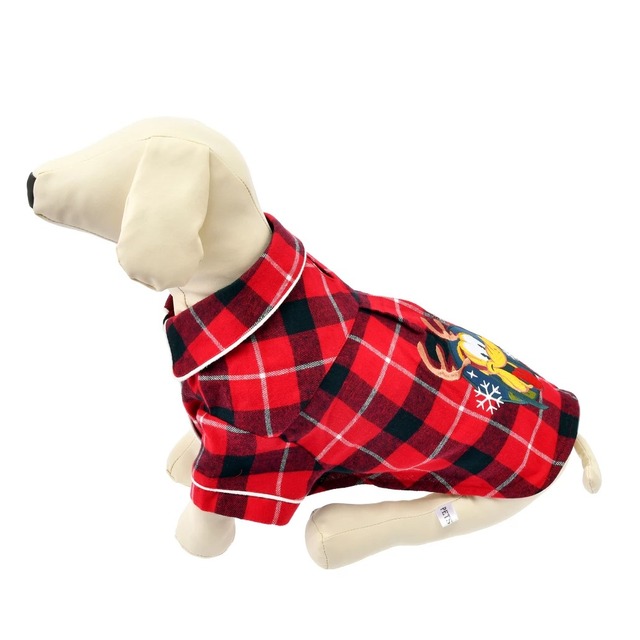 プルート ペット用コスチューム(S) 小型犬用 シャツ風 チェック柄 クリスマス 4,180円