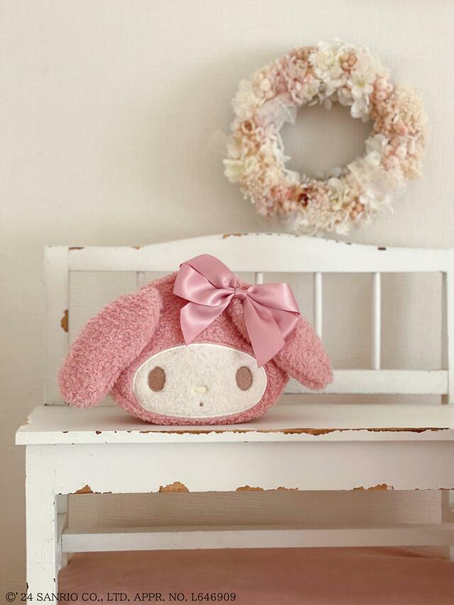 【Maison de FLEUR　×　My Melody】My Melody フェイスポーチ　カラー：Pink　価格：￥5,200