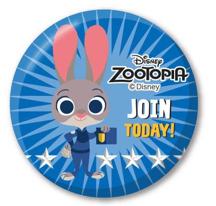 ズートピア ポリカバッジ ブルー